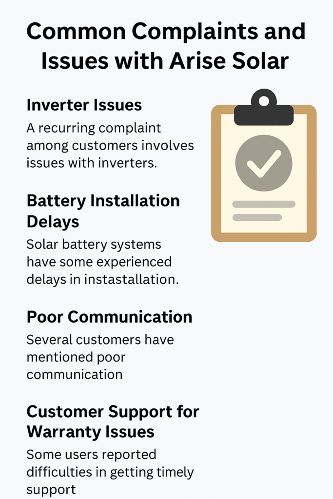 Common Complaints and Issues with Arise Solar